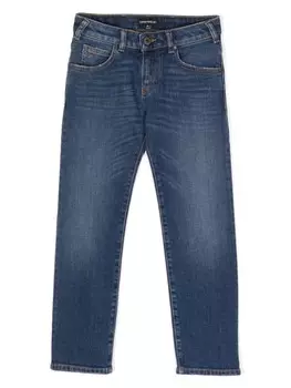 Emporio Armani Kids джинсы прямого кроя, синий