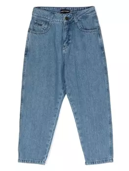 Emporio Armani Kids джинсы с логотипом, синий