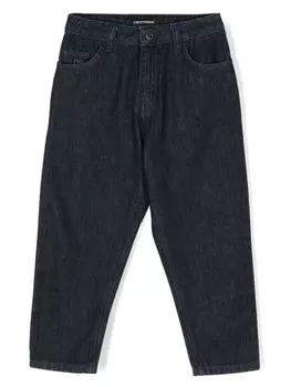 Emporio Armani Kids джинсы с логотипом, синий