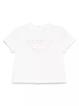 Emporio Armani Kids футболка с логотипом, белый