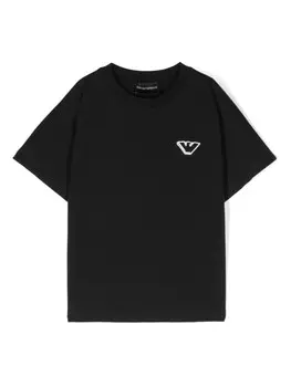 Emporio Armani Kids футболка с логотипом, черный