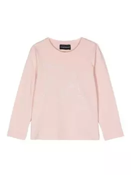 Emporio Armani Kids футболка с логотипом, розовый