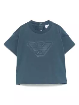 Emporio Armani Kids футболка с логотипом, синий