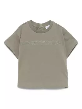 Emporio Armani Kids футболка с логотипом, зеленый