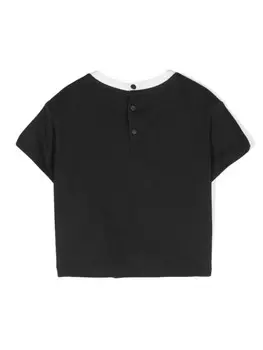 Emporio Armani Kids футболка с тисненым логотипом, синий