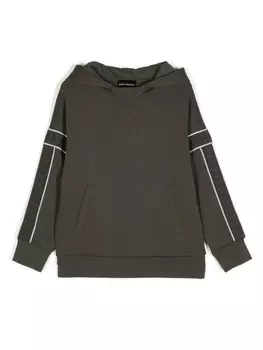 Emporio Armani Kids худи с логотипом, зеленый