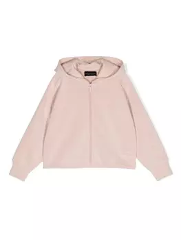 Emporio Armani Kids худи с рукавами реглан и нашивкой-логотипом, розовый