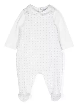 Emporio Armani Kids комплект для новорожденного с логотипом, белый
