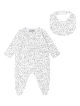 Emporio Armani Kids комплект для роста ребенка с логотипом, синий