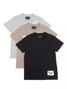 Emporio Armani Kids комплект футболок с логотипом, черный