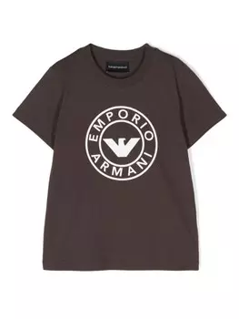 Emporio Armani Kids комплект из двух футболок с логотипом, синий