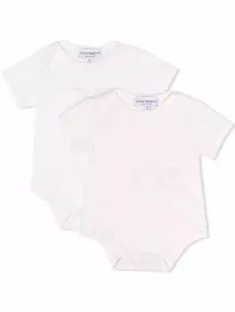 Emporio Armani Kids комплект комбинезонов с логотипом, розовый