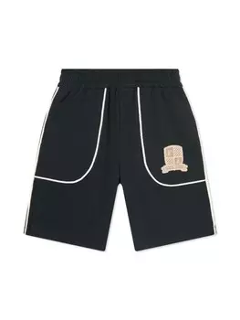 Emporio Armani Kids короткие с вышитым логотипом, синий