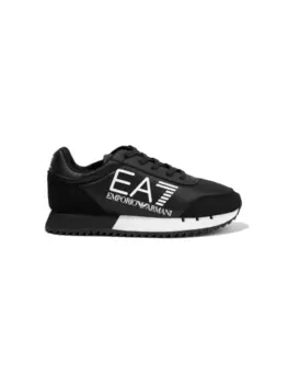 Emporio Armani Kids кроссовки с логотипом и панелями, черный