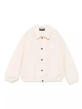 Emporio Armani Kids куртка с нашивкой-логотипом, нейтральный