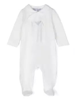 Emporio Armani Kids пижама с логотипом, белый