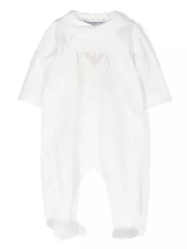Emporio Armani Kids пижама с логотипом, белый