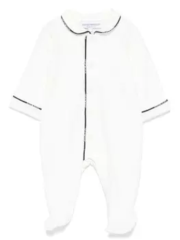 Emporio Armani Kids пижама с отделкой трубкой, белый