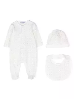 Emporio Armani Kids пижама с принтом, белый