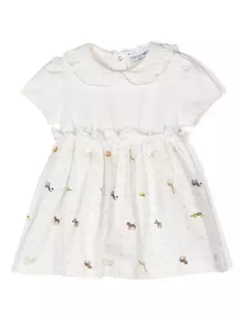 Emporio Armani Kids платье с анималистичным принтом, белый