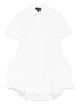 Emporio Armani Kids платье с оборками, белый