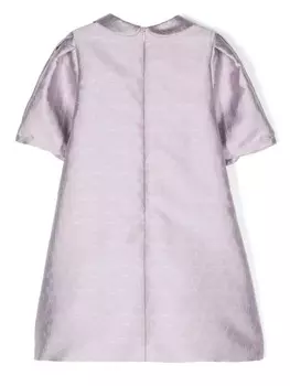 Emporio Armani Kids платье с жаккардовым логотипом, фиолетовый