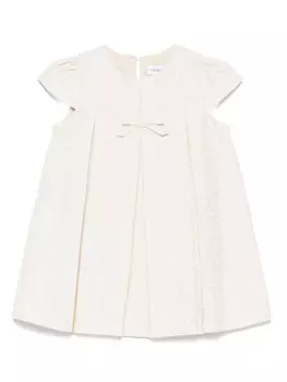 Emporio Armani Kids платье с жаккардовым логотипом, нейтральный