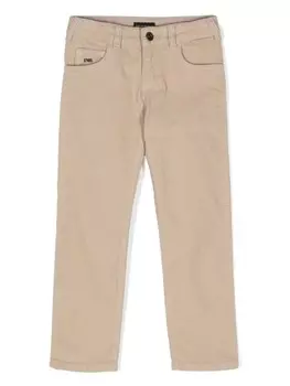 Emporio Armani Kids прямые вельветовые брюки, нейтральный цвет