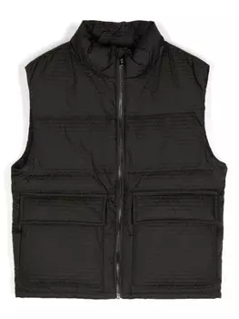 Emporio Armani Kids пуховик с логотипом, черный