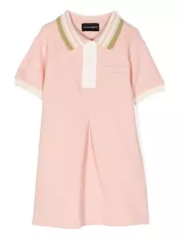 Emporio Armani Kids расклешенное платье в стиле колор-блок, розовый