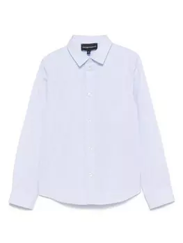 Emporio Armani Kids рубашка на пуговицах, синий
