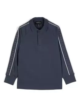 Emporio Armani Kids рубашка поло с логотипом, синий