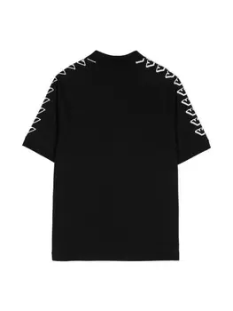 Emporio Armani Kids рубашка поло с логотипом, черный