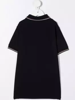 Emporio Armani Kids рубашка поло с вышитым логотипом, синий