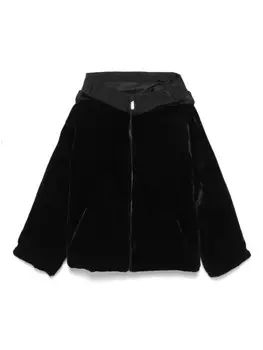 Emporio Armani Kids шуба из искусственного меха, черный