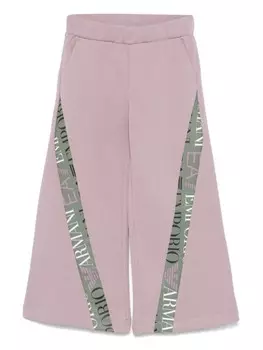 Emporio Armani Kids спортивные брюки с логотипами на лампасах, фиолетовый