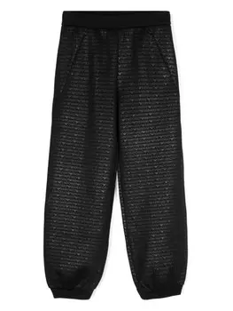 Emporio Armani Kids спортивные брюки с логотипом, черный