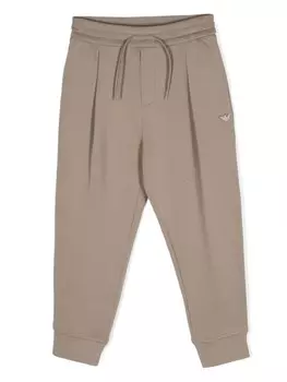 Emporio Armani Kids спортивные брюки средней посадки, нейтральный цвет