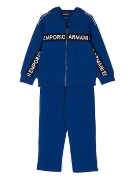 Emporio Armani Kids спортивный костюм с логотипом, синий