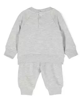 Emporio Armani Kids спортивный костюм с тисненым логотипом, серый