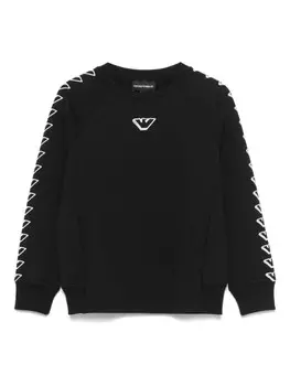 Emporio Armani Kids толстовка с логотипом, черный