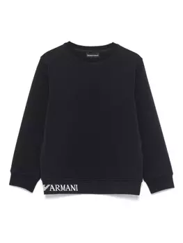 Emporio Armani Kids толстовка с логотипом, синий