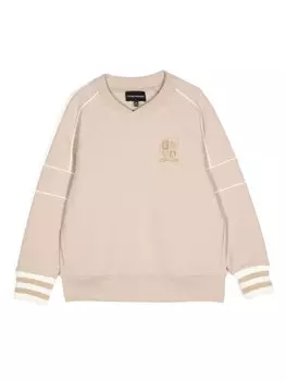 Emporio Armani Kids толстовка с нашивкой-логотипом, серый