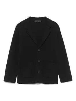 Emporio Armani Kids трикотажный пиджак, синий