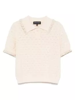 Emporio Armani Kids трикотажный топ, нейтральный цвет