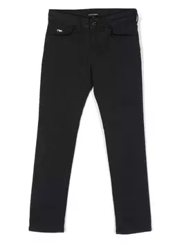 Emporio Armani Kids узкие брюки, синий