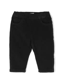 Emporio Armani Kids вельветовые брюки с эластичным поясом, синий