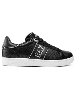 EMPORIO ARMANI Классические кроссовки, черный/белый