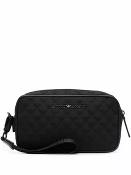 Emporio Armani клатч на молнии с логотипом, черный