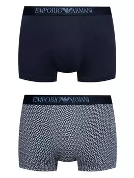 Emporio Armani комплект из двух боксеров с логотипом, синий